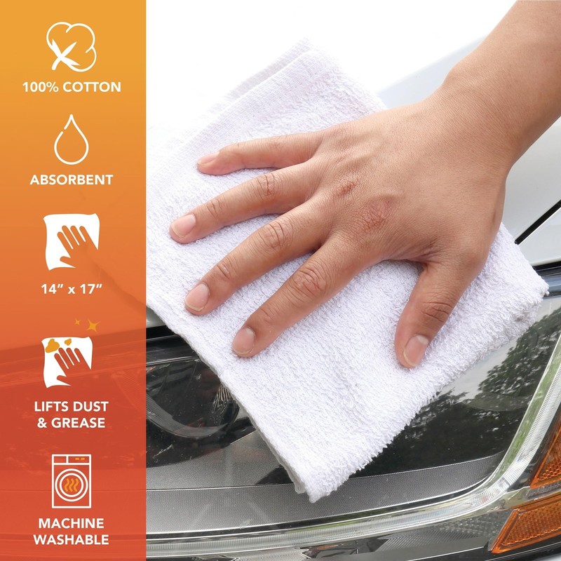 Arkwright TT60 Terry Cloth Rags, Pack of 60, 100% Cotton Cleaning Towels for ... gallery