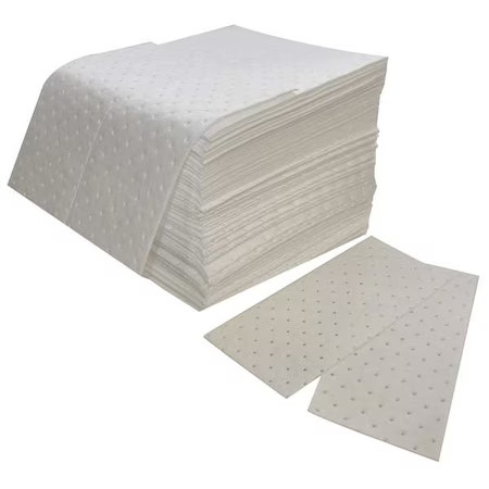 Spilfyter Z-72 Sorbent Pad, 24 Gal, 16 In X 18 In, Oil, White, Polypropylene