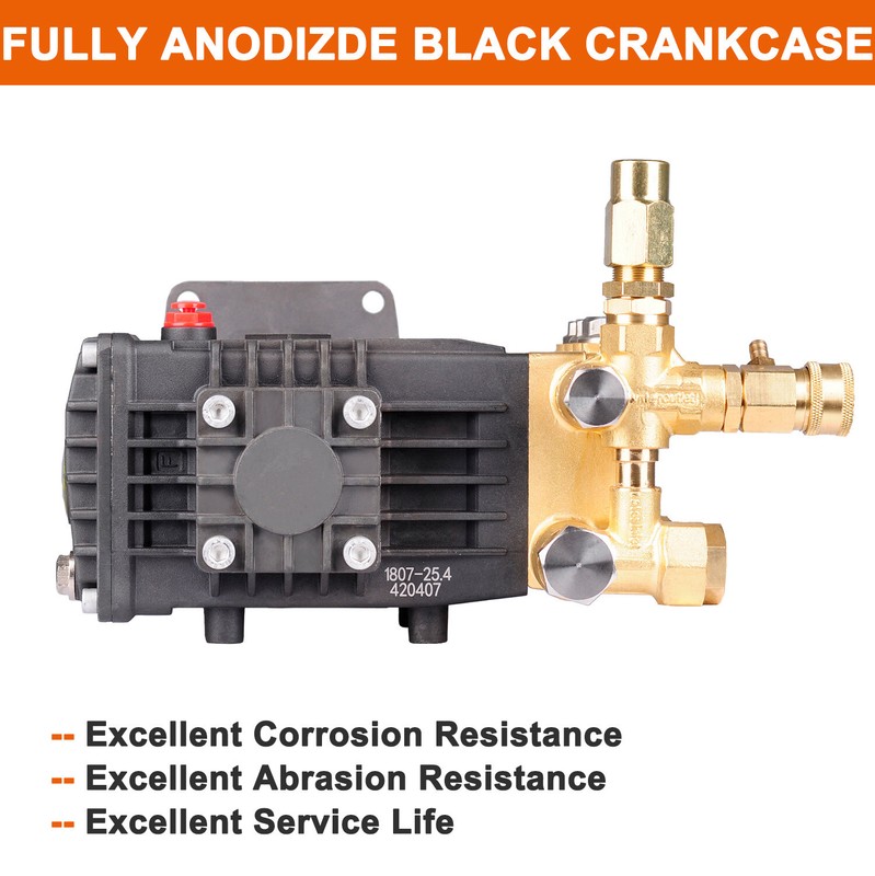 3600 PSI Pressure Power Washer Pump 4.7 GPM for 1" Hollow Shaft Water Pump+Guage gallery