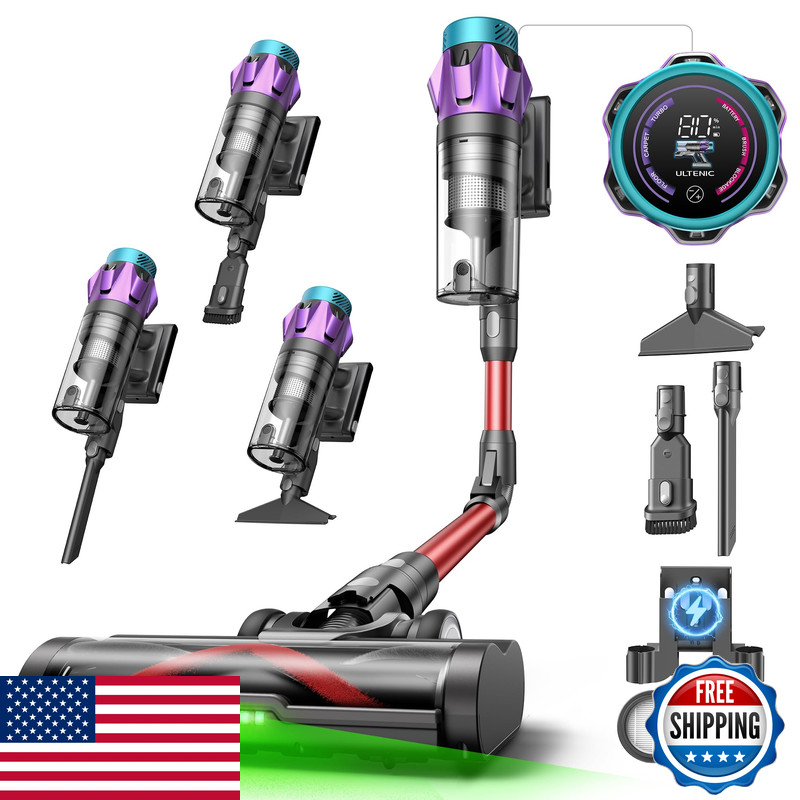 Ultenic Cordless Vacuum Cleaner 55Kpa/650W/80Mins Cordless Stick Vacuum