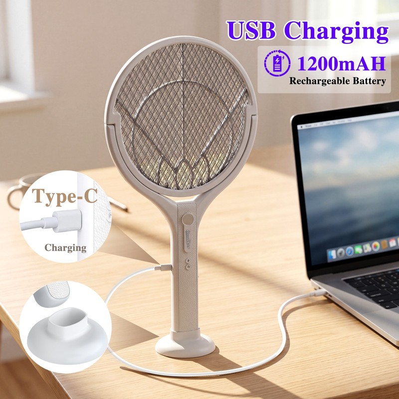 4000V Electric Fly Swatter Racket Bug Zapper Indoor Fly Zapper Mosquito Zapper,p gallery