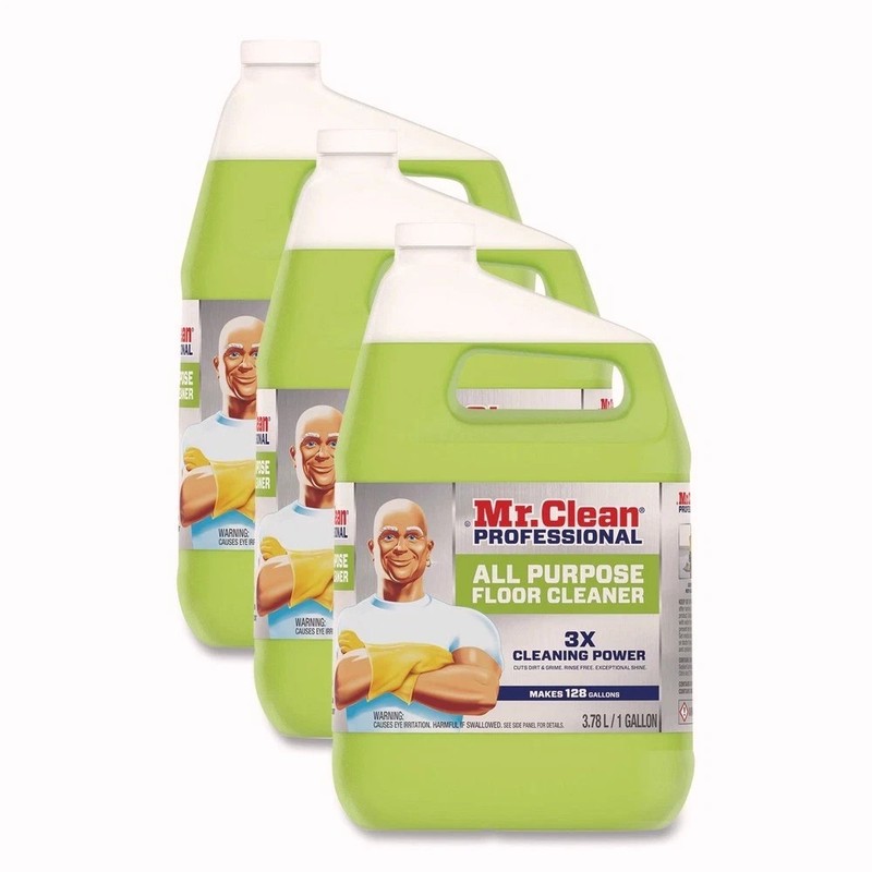 Mr. Clean 02621CT 1 Gallon Finished Floor Cleaner - Lemon Scent (3/Carton) New