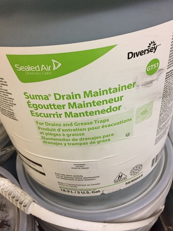 DIVERSEY SUMA DRAIN MAINTAINER 5 GAL/18.9L GTS1 PRODUCT 5640023