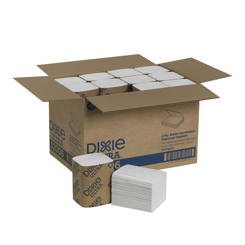 Georgia-Pacific 32006 6-1/2 x 9-7/8 2-Ply Interfold Napkin Refills (6000/Ct) New