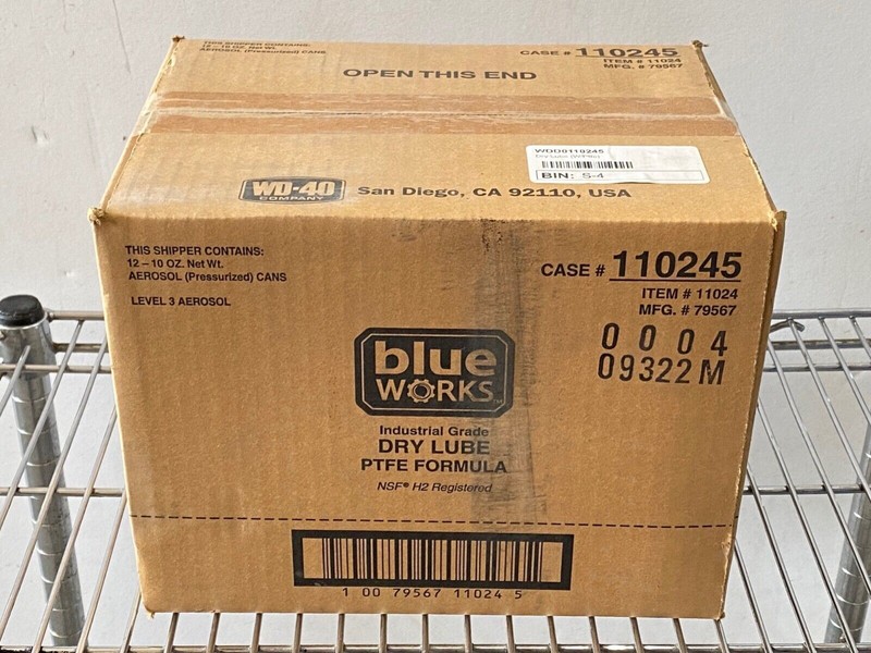 6 new Blue Works #11024 Dry Lube PTFE Formula, 10 oz. Aerosol Spray Cans gallery