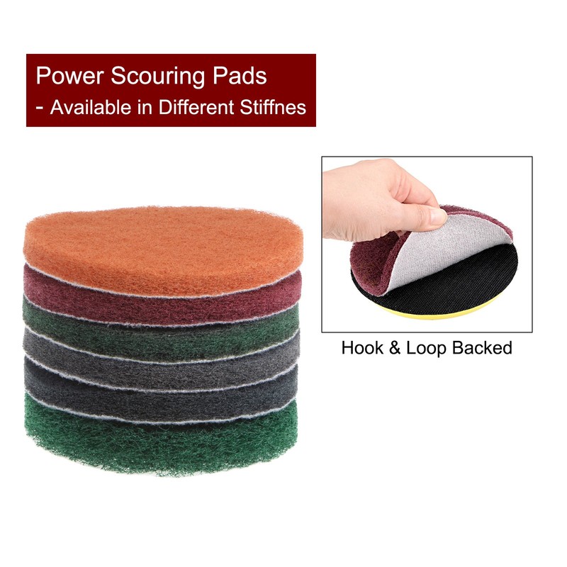 10pcs Drill Power Brush 5 inch Tile Scrubber Scouring Pads 800-1000 Grit gallery