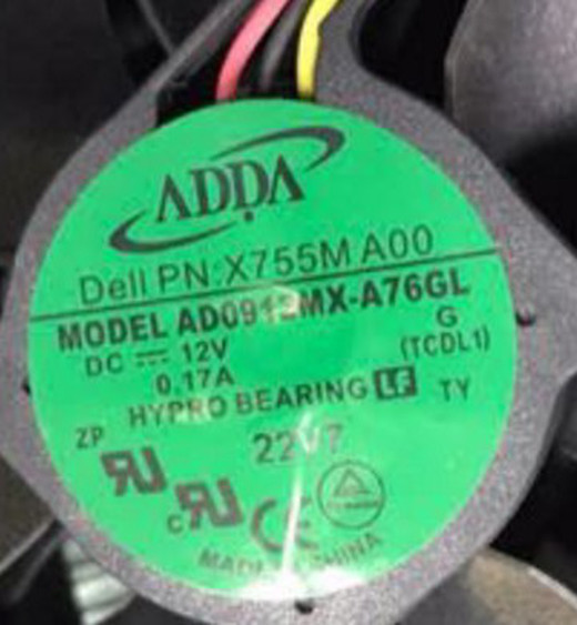 1pc new fan freeship AD0912MX-A76GL DC12V 0.17A ADDA 9CM
