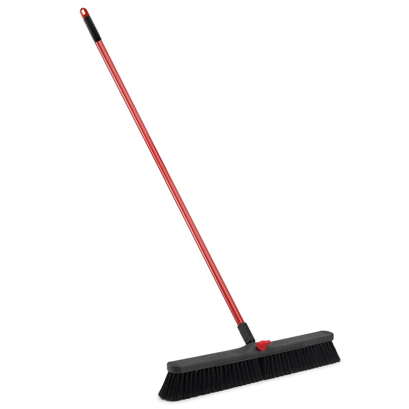 Libman 24in. Smooth Surface Push Broom, 60in.L Handle, Model# 801 gallery