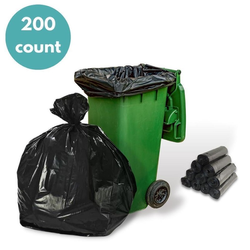 Can Liner Star Sealed Black, LLDPE, 1.5 Mil, 33 Gallons-33″x39″, 200 Pieces