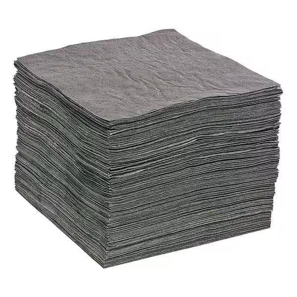 Spilltech Sorbent Pad, 28 gal, 15 in x 19 in, , Gray, 200 PK GPF200S Spilltech