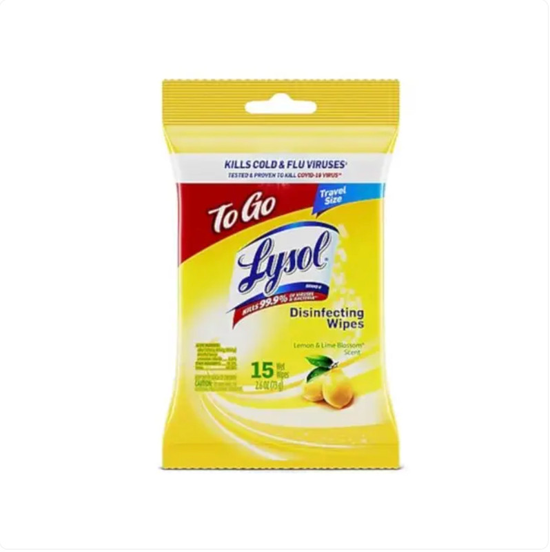 Lysol Disinfecting Wipes To Go Travel Size 5 Pack 75 Wipes Lemon Lime gallery