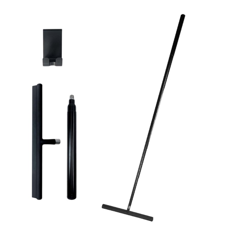 Steel Shower Squeegee With Hook Adjustable Telescopic Window Wiper For Bathroom gallery