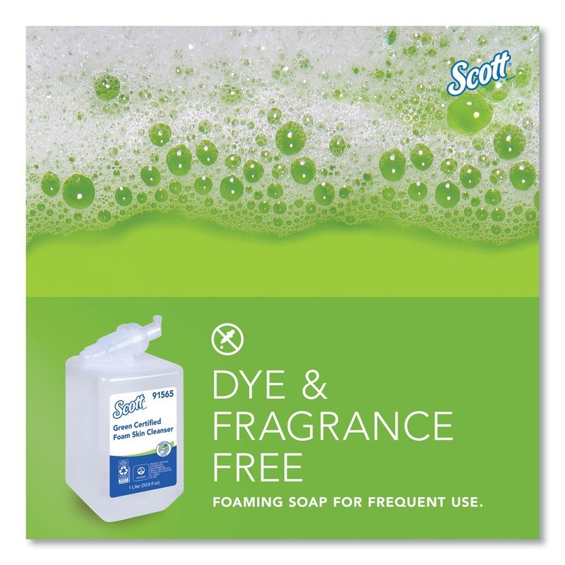 Scott 91565 1000 ml Bottle Essential Green Cert Foam Skin Cleanser - Neutral New gallery