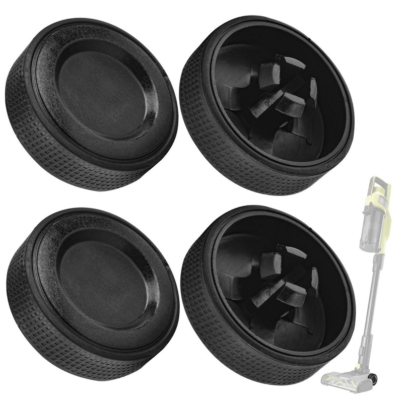 4 Pack Upgraded Replacement Wheel for Ryobi Cordless Stick 2 inches, BLACK