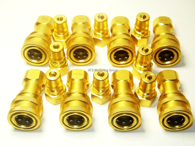 Carpet Cleaning – Brass 1/4″ Quick Disconnect (Set Of 8) for Wand Hoses