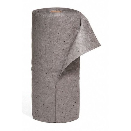 Spilltech Gr-M Sorbents, 40 Gal, 30 In X 150 Ft, Universal, Gray, Polypropylene