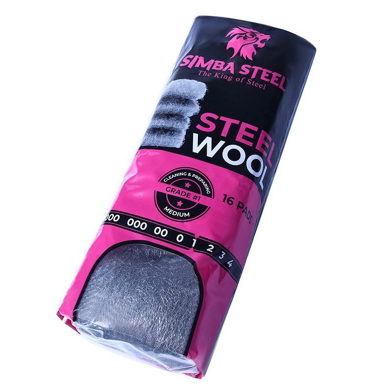 16 Pads Steel Wool Grade #1 MEDIUM Grade for Cleaning & Preparing, Mice Control gallery
