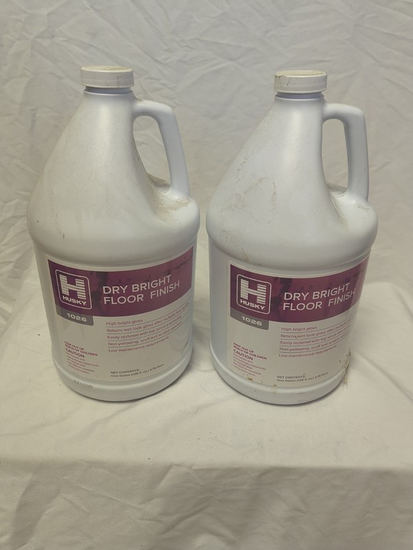 Husky 0 Dry Bright Floor Finish 1026 1 Gallon Lot Of 2 New Sealed