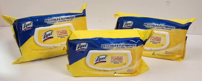LYSOL Disinfecting Wipes – Lemon & Lime Blossom Flatpack 80 ct. (Pack of 3)